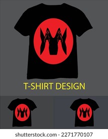 T-shirt design with logo for template..