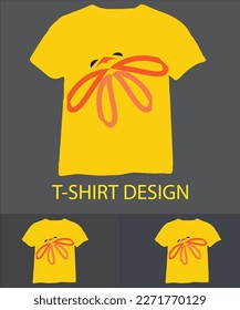 T-shirt design with logo for template..