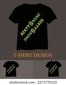 T-shirt design with logo for template..