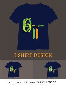 T-shirt design with logo for template..