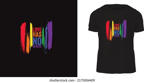 T-shirt Design, Love has no Gender. ready for print this t-shirt
