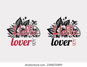 T-shirt Design with Love Vector Typography