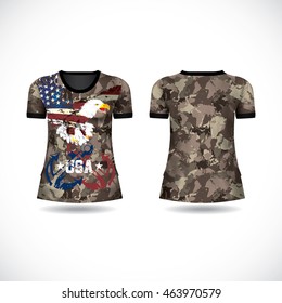 T-shirt Design military and eagle