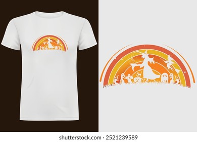 T-shirt design mockup for Halloween Festival 