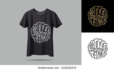 T-shirt design mockup. New Vector typography t-shirt design with vector mockup design.