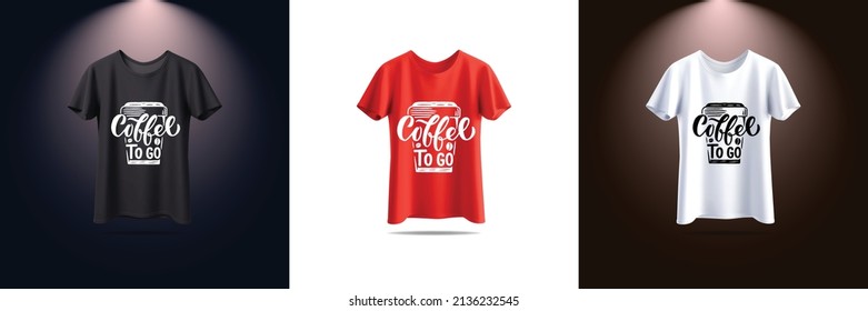 T-shirt design mockup. New Vector typography t-shirt design with vector mockup design.
