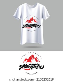 T-shirt design mockup. New Vector typography t-shirt design with vector mockup design.