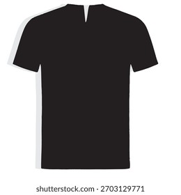 T-Shirt maquete de design em vetor na cor preta