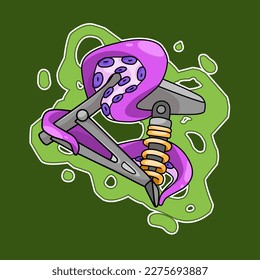 T-shirt design with a motorcycle theme