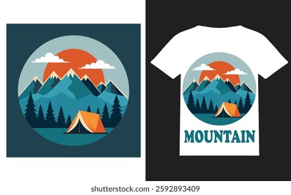 T-shirt design for mountain louvers