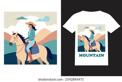 T-shirt design for mountain lover
