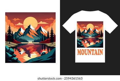 T-shirt design for mountain lover