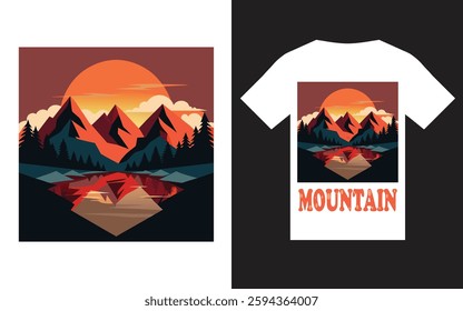 T-shirt design for mountain lover