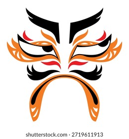 Diseño de camiseta con muñeca de daruma multicolor con cara de enojo