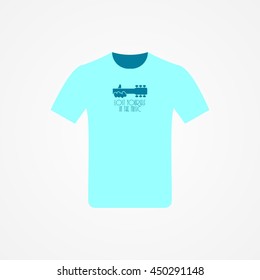 T-shirt Design with music idea vector illustration