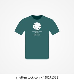 T-shirt Design with music idea vector illustration