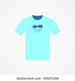 T-shirt Design with music idea vector illustration