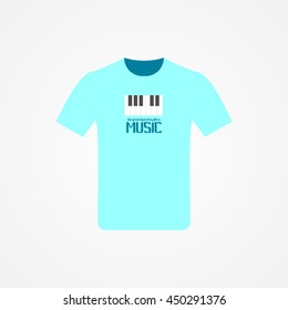 T-shirt Design with music idea vector illustration