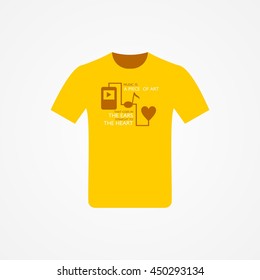 T-shirt Design with music idea vector illustration.