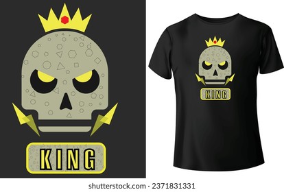 T-shirt design new Skull king