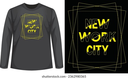 T-Shirt Design For New Work City Typography
