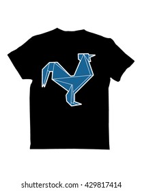 T-Shirt design  - Origami bird