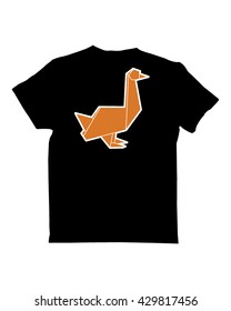 T-Shirt design  - Origami bird