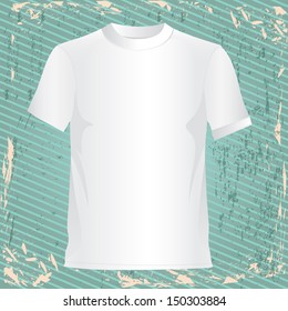 t-shirt design over lineal background vector illustration