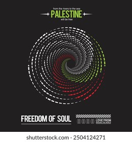  T-shirt Design palestine freedom of soul