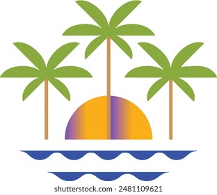 t-shirt design palm tree style