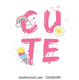 T-shirt design with patches