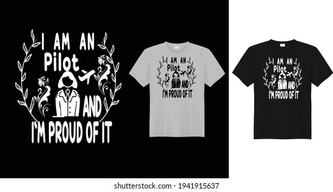 T-shirt design for pilot template
