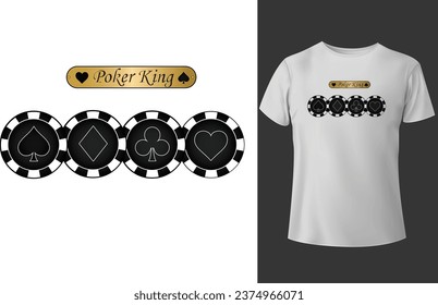 t-shirt design poker king ace