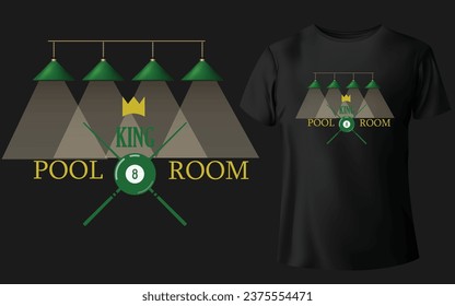 t-shirt design Pool game room