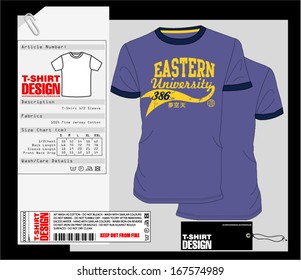 T-Shirt Design / Print Design / College - Varsity T-Shirt
