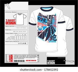 T-Shirt Design. Print Design. College - Varsity T-Shirt. Vector eps. Eps10