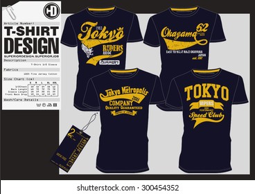 T-Shirt Design. Print Design. College - Varsity T-Shirt. Vector eps. Eps10