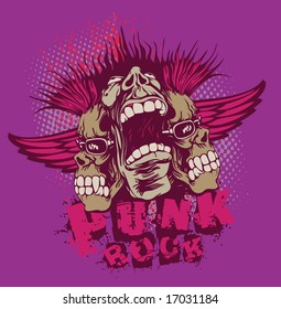 t-shirt design with punk musicians. vector illustration