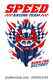 T-shirt Design of Racing Motorcycle Concept