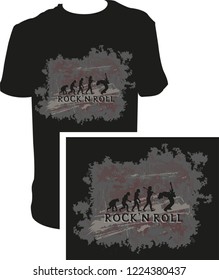 t-shirt design ROCK & ROLL