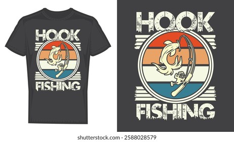 T-shirt design samples with illustration of a fish