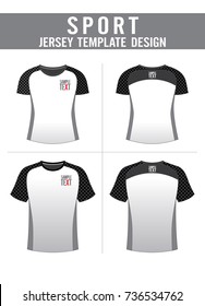 T-shirt design, Sport jersey template. Vector Illustration design