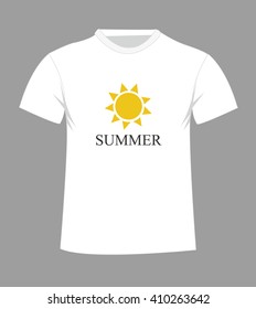 T-shirt design with sun