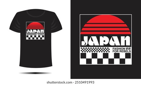 Tshirt design. T shirt japan print. Vector template in modern lettering and typography cool