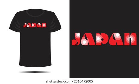 Tshirt design. T shirt japan print. Vector template in modern lettering and typography cool