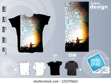 T-shirt design template