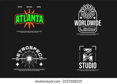 tshirt design template assets for merch