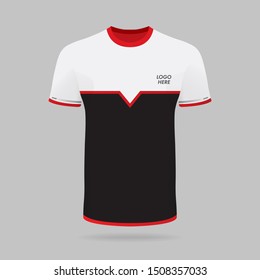 T-shirt Design Template Black and Red Color