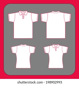  T-shirt design template. Black and white.