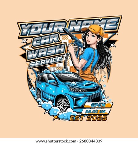 tshirt design template for car wash business